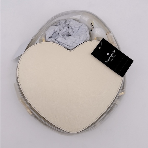 Kate Spade Love Shack Perforated Heart Crossbody Meringue - Picture 2 of 16
